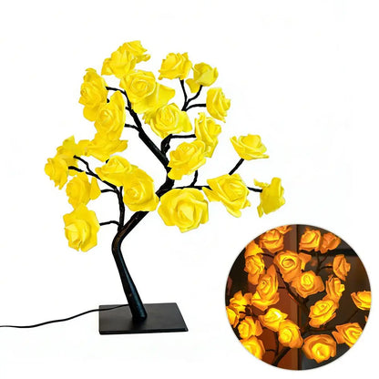Rose Flower Design Tree Night Light, USB Powered Table Lamp, Room Lights for Bedroom, Versatile Holiday Decoration Lights for Indoor Bedroom, Valentine'S Day Gift, Home Decor, Decorative
