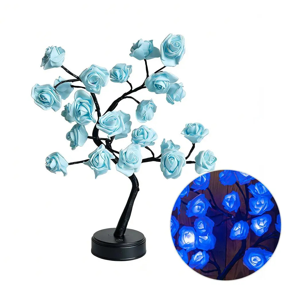 Rose Flower Design Tree Night Light, USB Powered Table Lamp, Room Lights for Bedroom, Versatile Holiday Decoration Lights for Indoor Bedroom, Valentine'S Day Gift, Home Decor, Decorative