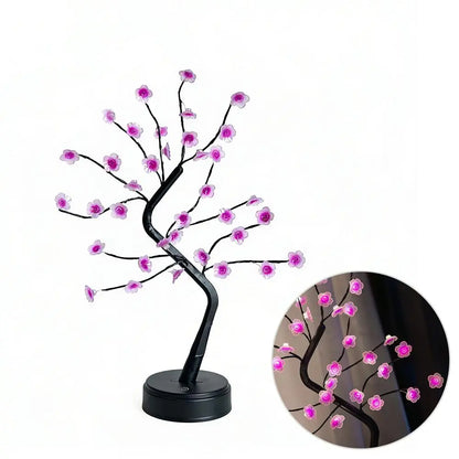 Rose Flower Design Tree Night Light, USB Powered Table Lamp, Room Lights for Bedroom, Versatile Holiday Decoration Lights for Indoor Bedroom, Valentine'S Day Gift, Home Decor, Decorative