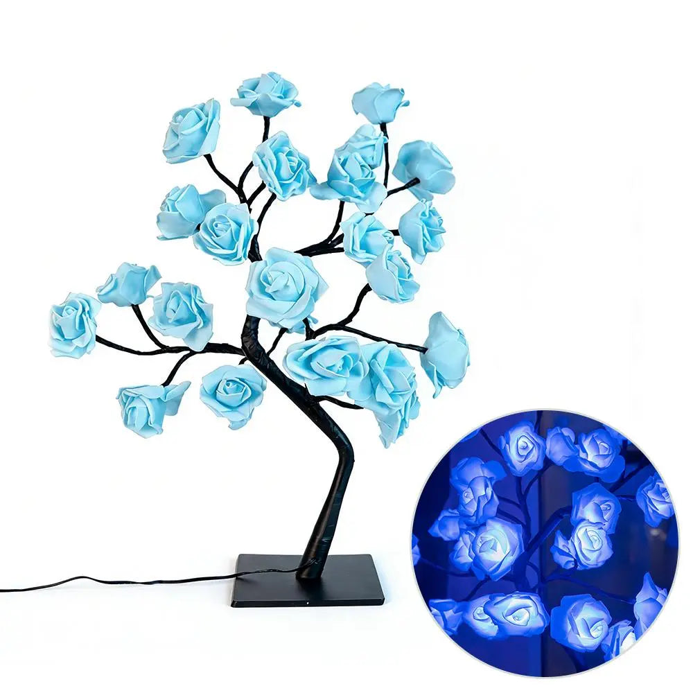 Rose Flower Design Tree Night Light, USB Powered Table Lamp, Room Lights for Bedroom, Versatile Holiday Decoration Lights for Indoor Bedroom, Valentine'S Day Gift, Home Decor, Decorative