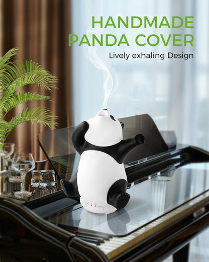 Panda Essential Oil Diffuser - Cute Rotatable Diffuser for Home with 7-Color Light, Aromatherapy Diffuser for Bedroom and Office